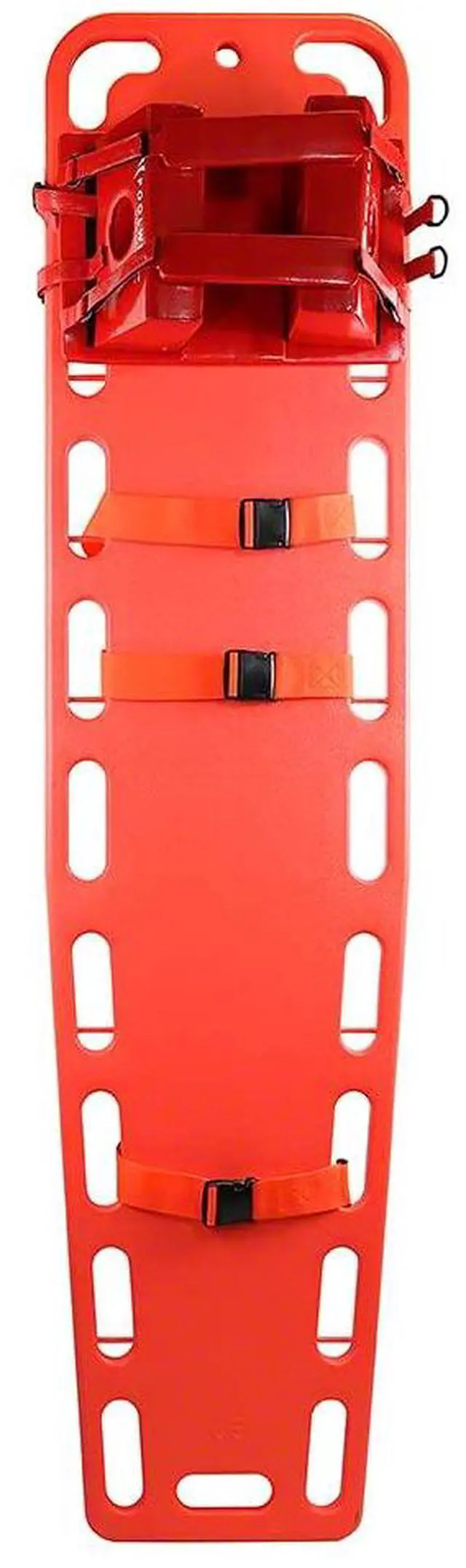 Main image of Spineboard with Straps and Head Immobilizer - Orange Combo