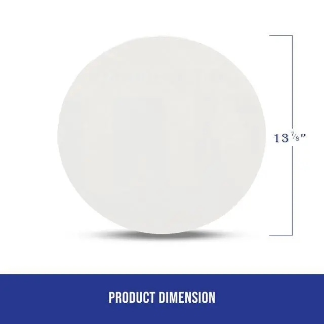 Alt view image 2 of 6 - Corrugated White Cardboard Cake Board or Pizza Circle 14 inch - Sturdy Cake Base for Displaying Cakes, Bread and Desserts (Case of 250) - Made in The USA