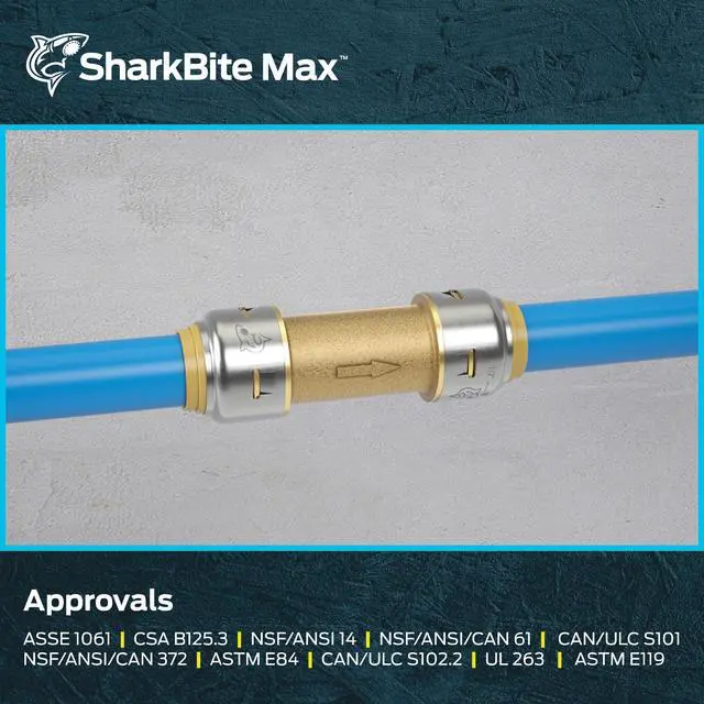 Alt view image 6 of 6 - Max 1/2 Inch Check Valve, Pack of 6, Push to Connect Brass Plumbing Fitting, PEX Pipe, Copper, CPVC, PE-RT, HDPE, UR2008