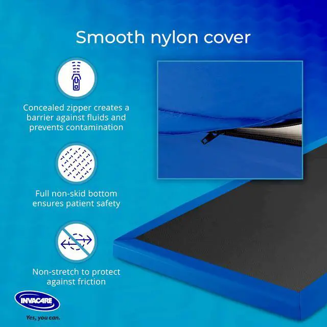 Alt view image 6 of 6 - Hospital Bed Mattress, Fluid-Resistant Removable Cover, Long Term Care Pressure Redistribution Medical-Grade Foam Mattress, 5 Fortress Shaped Cells, Made in The USA (36x80x6 Inches)