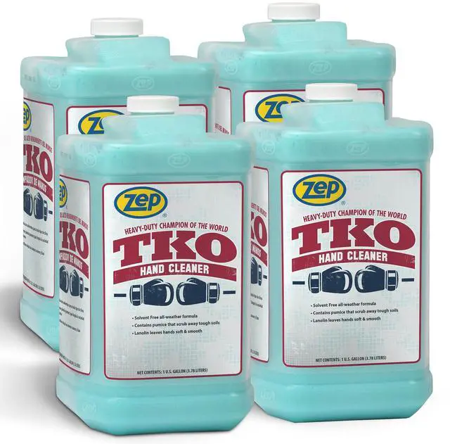 Main image of Zep Heavy-Duty TKO Industrial Hand Cleaner - 1 Gallon (Case of 4) - 1049524 - For Industrial Professionals Such As Mechanics, Four Pumps Included