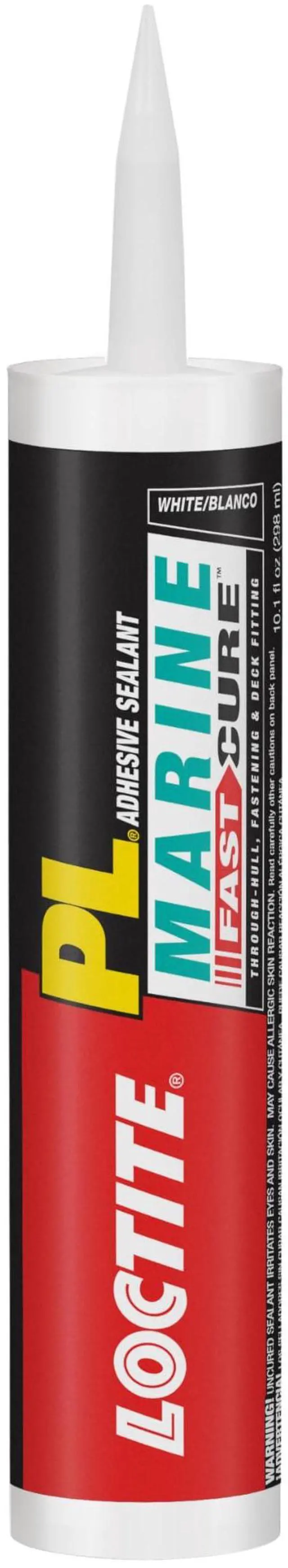 Main image of PL Marine Fast Cure Adhesive Sealants, Waterproof Construction Glue for Fiberglass, Vinyl, Glass & More - 10 fl oz Cartridge, Pack of 12