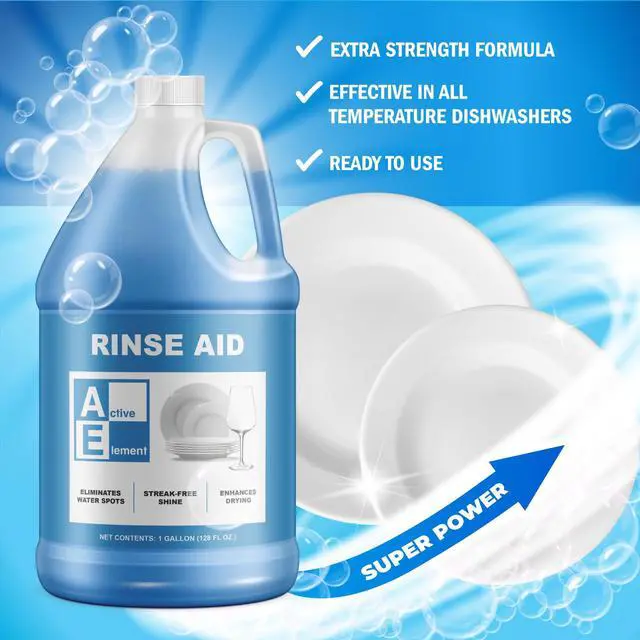 Alt view image 5 of 6 - Dishwasher Rinse Aid - 4 Gallon - Extra Strength Eliminates Water Spots - Streak Free Shine - Enhances Drying - Dishwasher Rinse Aid Liquid