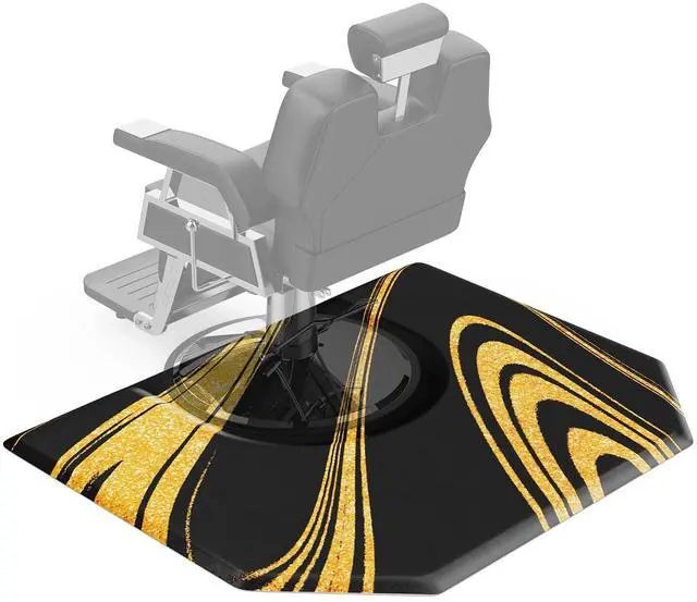 Main image of Salon Mat for Hair Stylist 4x5 Anti Fatigue Barber Floor Mat with Round Base, Salon Chair Mat for Hairdresser Standing, Barbershop Beauty Spa Styling Shampoo Equipment