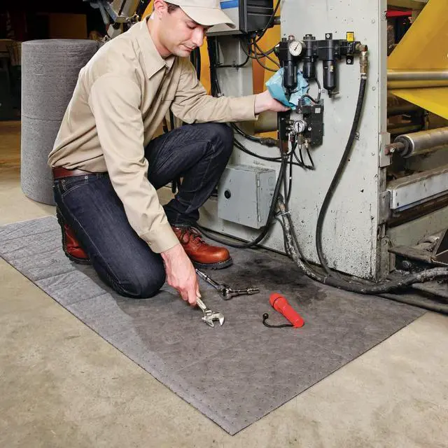 Alt view image 3 of 4 - Absorbent Mat Roll - 30" W x 150' L Heavyweight Mat Roll - Absorbs up to 40.2 Gallons per Roll - MAT230