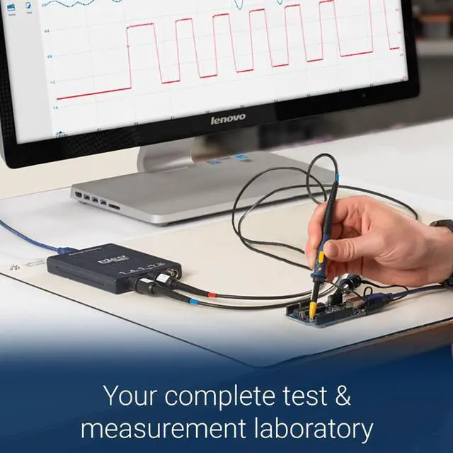 Alt view image 4 of 6 - PicoScope 2204A Oscilloscope 2 Channels 10 MHz Bandwidth, 100 MS/s Sampling Rate, Handheld USB PC Digital Portable Lab Kit, with Probes, PS7 Software and Waveform Generator