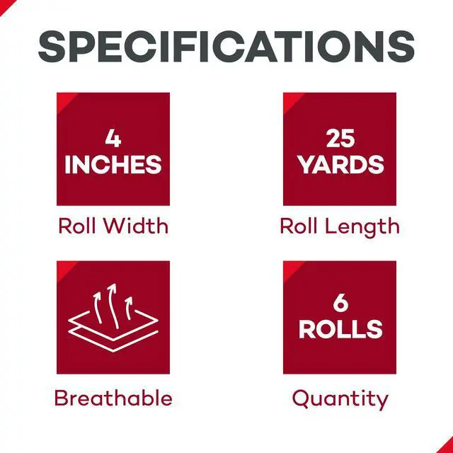 Alt view image 2 of 6 - Cotton Stockinette, 4 x 25 yds, Tubular Bandage Sleeve, Comfort Breathable Dressing for Skin Protection, Compression, Casts, Edema and Lymphedema Support (6 Rolls)