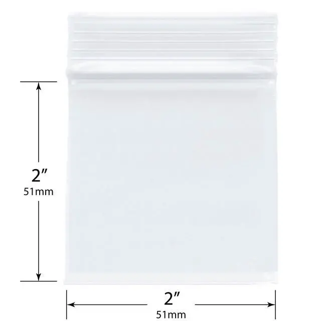 Alt view image 2 of 6 - 2" x 2" (Case of 12,000), 4 Mil Heavy Duty Zipper Reclosable Plastic Bags