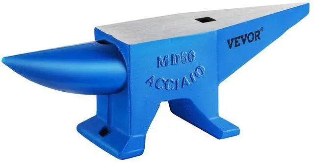 Main image of Single Horn Anvil Cast Steel Anvil Blacksmith for Sale Forge Steel Tools with Round and Square Hole and Equipment Anvil Rugged Blacksmith Jewelers Durable and Robust Metal Working Tool 105Lbs
