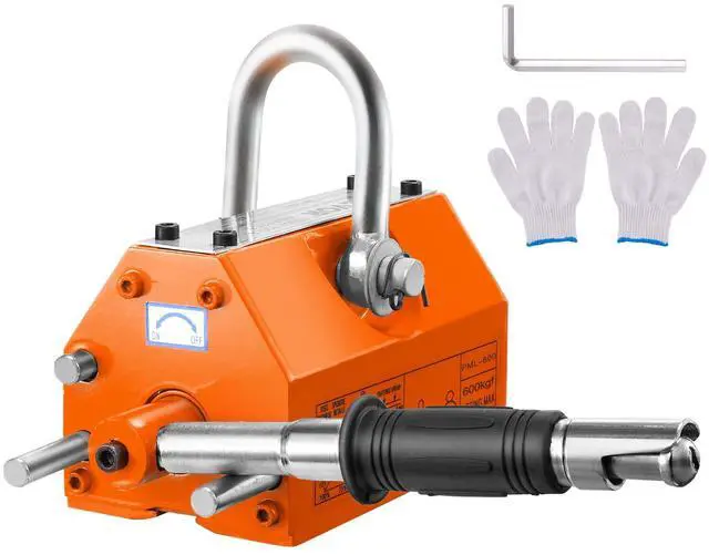 Main image of Magnetic Lifter, 600kg Pulling Capacity, 2.5 Safety Factor, Steel and Neodymium, Lifting Magnet with Release, Permanent Lift Magnets, Heavy Duty Magnet for Hoist, Block, Shop Crane