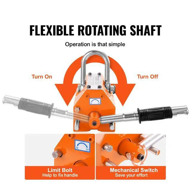 Alt view image 5 of 6 - Magnetic Lifter, 600kg Pulling Capacity, 2.5 Safety Factor, Steel and Neodymium, Lifting Magnet with Release, Permanent Lift Magnets, Heavy Duty Magnet for Hoist, Block, Shop Crane