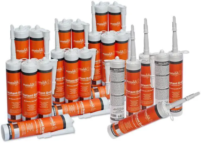Main image of Instant Grab - Ceiling Tile, Wall Panel & Crown Molding Adhesive - High-Strength, Water-Resistant Glue for Indoor/Outdoor Use - Easy-Apply, Quick-Bond Formula (24-Pack)
