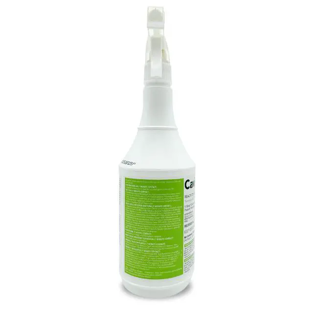 Alt view image 3 of 6 - CaviCide HP Hydrogen Peroxide Disinfectant Spray Kills Norovirus, MRSA, TB & Flu in 1 Minute EPA-Registered Hospital-Grade for Medical, Dental & Salon 24 fl oz, 12- Pack (Case)