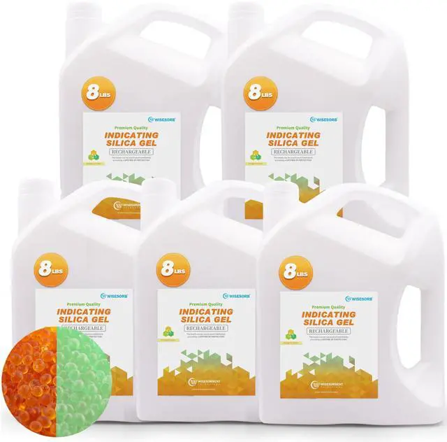 Main image of Silica Gel 40LBS, Indicating Silica Beads (Orange to Green), Reusable Silica Gel Desiccant Dehumidifier