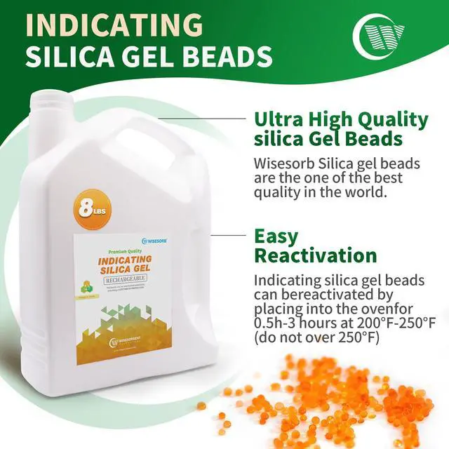 Alt view image 3 of 6 - Silica Gel 40LBS, Indicating Silica Beads (Orange to Green), Reusable Silica Gel Desiccant Dehumidifier