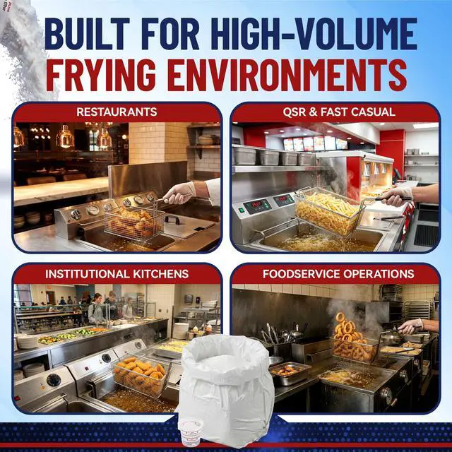 Alt view image 6 of 6 - L112 Fry Powder Oil Stabilizer - 16 Gallon - Filter Aid for Cleaner Frying Oil - Better Tasting Food, Extended Cooking Life - Reduced Grease Buildup - Bulk FryPowder Fryer Cleaner (4 x 4 Gal)