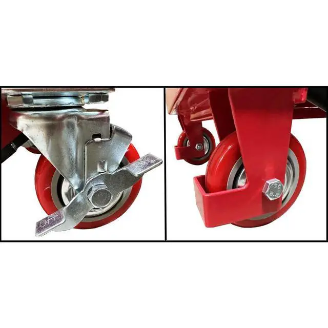 Alt view image 3 of 6 - Hydraulic Scissor Lift Table Cart, 500 lb. Cap, 27.75" L x 17.75" W, 8.25" - 28.5" H, for Warehouse & Workshop Material Handling, (Premium 500lbs Lift Cart)