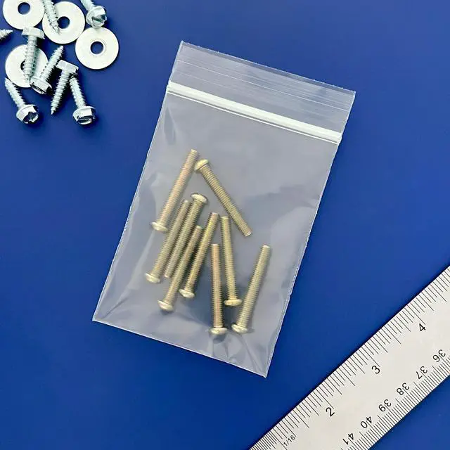 Alt view image 3 of 6 - 3" x 4" (Case of 6,000), 4 Mil Heavy Duty Zipper Reclosable Plastic Bags