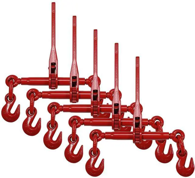 Main image of Ratchet Chain Binders 3/8"- 1/2" (5-Pack), 9,200 LBS Working Load Limit, Use Ratchet Binders with 3/8 Inch Grade 70 and 3/8 Inch & 1/2 Inch Grade 43 Chain