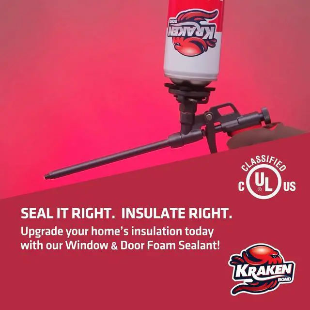 Alt view image 6 of 6 - Window & Door Expanding Foam Sealant - (12x24oz) Professional Gap Filling Gun Use Polyurethane Spray Foam, Low Expansion Waterproof Gap Filler, Gun&Cleaner Included - 12 Pack