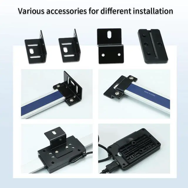 Alt view image 3 of 6 - 0-1000mm Digital Linear Scale, Accurate Digital Linear Scale LCD Display Remote Readout Scale Kit for Milling Machines Lathes, with Mounting Accessories