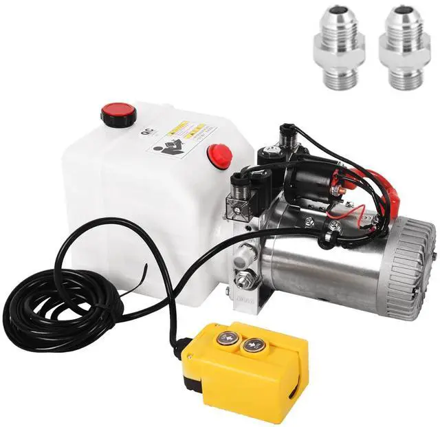 Main image of 12V Hydraulic Power Unit 3200 PSI, Double-Acting Hydraulic Pump for Dump Trailer & Car Lifting