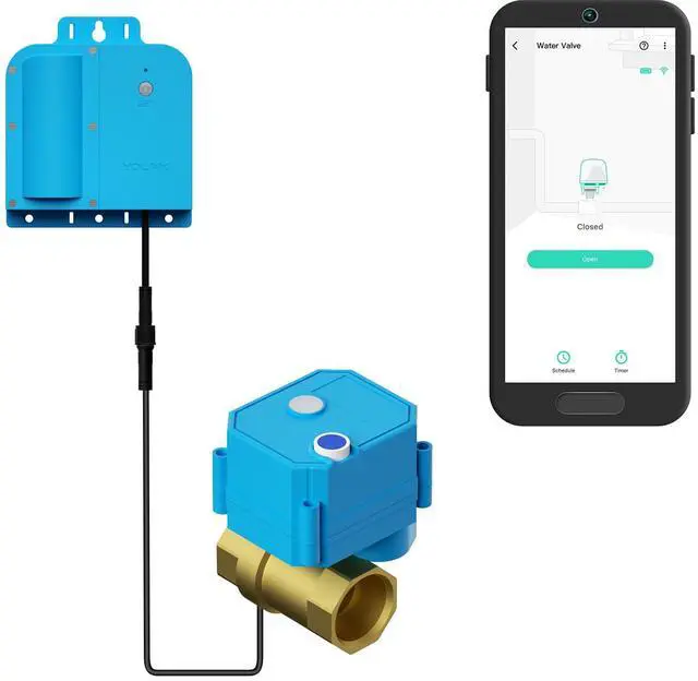 Main image of X3 Valve Controller Kit, 3/4" Brass Motorized Ball Valve, LoRa Long Range, 10+ Year Lithium, D2D with Leak Sensors & Fob, App Control & Schedules, Alexa/IFTTT/Home Assistant, Hub Required