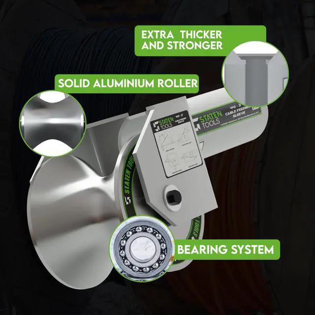 Alt view image 2 of 6 - 441-3" Feeding Sheave Compatible with Greenlee Tuggers 640, 6801, 6001 & More