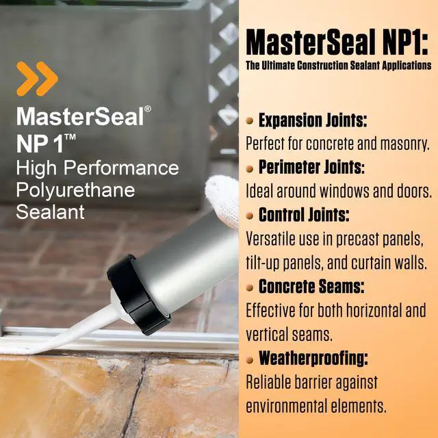 Alt view image 2 of 3 - Sikaflex NP1 with Gloves - White 20oz Polyurethane Sealant Non Sag, Flexible, Elastomeric Acoustic Sealant, Pack of 20