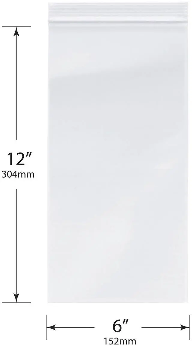 Alt view image 2 of 4 - 6" x 12" (Case of 2,000), 2 Mil Zipper Reclosable Plastic Bags