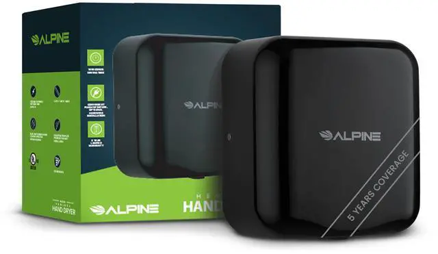 Main image of Commercial Automatic Hand Dryer - High Speed Air Hand Dryer for Home, Restaurant, Bathroom, and High Traffic Areas. 1800 Watts / 110-120 Volts (Black)