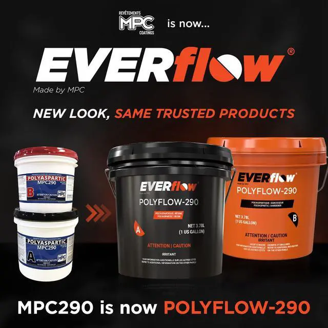Alt view image 2 of 6 - Everflow Made by MPC Polyaspartic Polyurea Coating System, Thin, Clear Coating