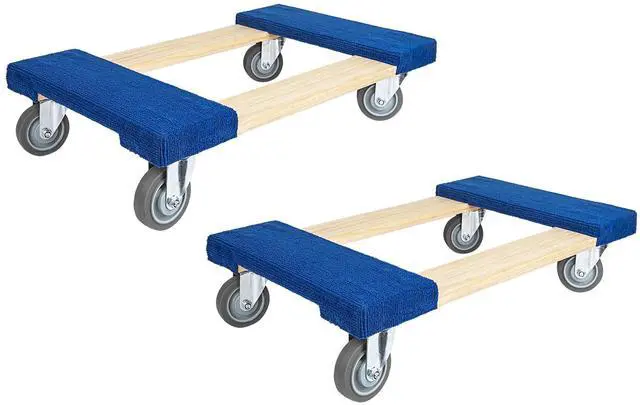 Main image of Furniture Dolly 30" x 18" I 4 Wheels Heavy Duty Moving Dollies | Fully Assembled Wooden Moving Cart with Large Wheel Casters Heavy Duty Dolly Cart | 1,000 lbs Capacity | Pack of 2