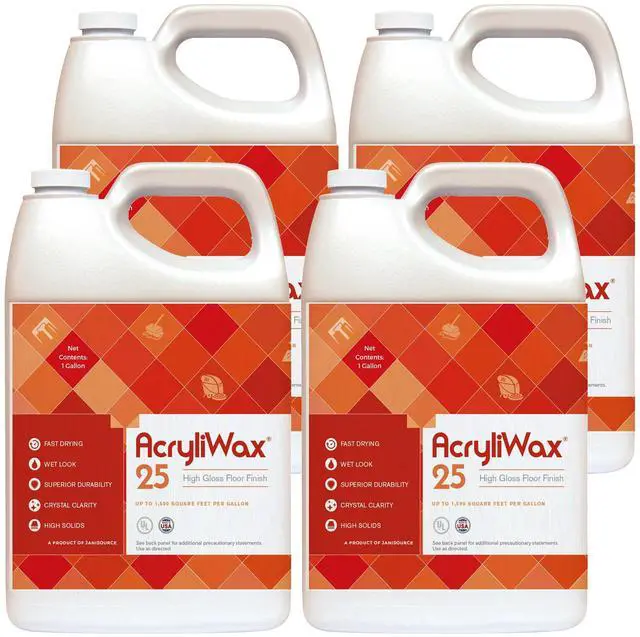 Main image of Acryliwax 25 High Solids & High Gloss Commercial Floor Wax & Finish - Case of 4 Gallons