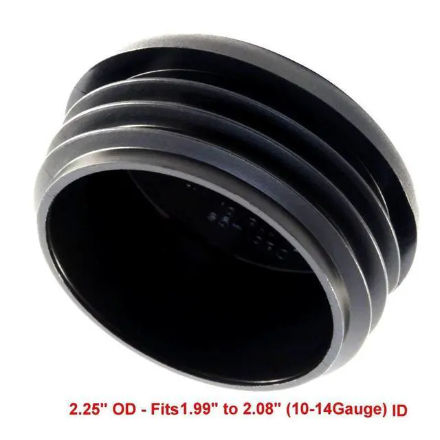 Alt view image 3 of 6 - 2-1/4" OD Round Plugs (10-14 Ga - Hole Size1.99 to 2.08" ID) 2.25 Inch OD End Caps | Office and Patio Furniture Finishing caps | Fitness Eqpt End Caps | Fencing Post Inserts | by SBD (250)