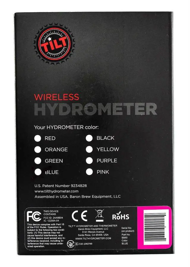 Alt view image 4 of 5 - Wireless Pink Hydrometer and Thermometer: Patented Brewing Technology for Precision Monitoring & Control for Fermentation of Beer, Wine, Cider, Mead & More