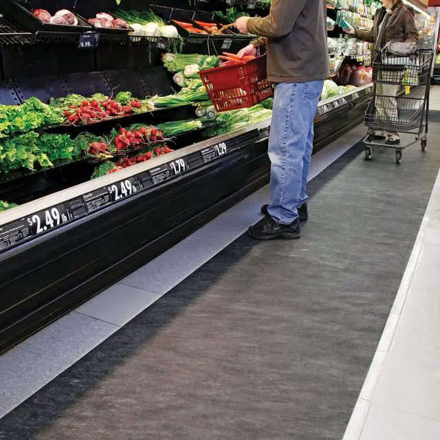 Alt view image 5 of 6 - Grippy Floor Mat Industrial Entrance Mat with Adhesive Backing 3' x 100' Mat Runner Gray GRP36200-GY