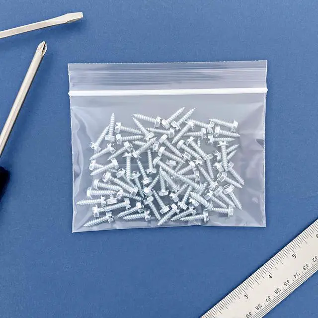Alt view image 3 of 5 - 6" x 4" (Case of 2,000), 4 Mil Heavy Duty Zipper Reclosable Plastic Bags