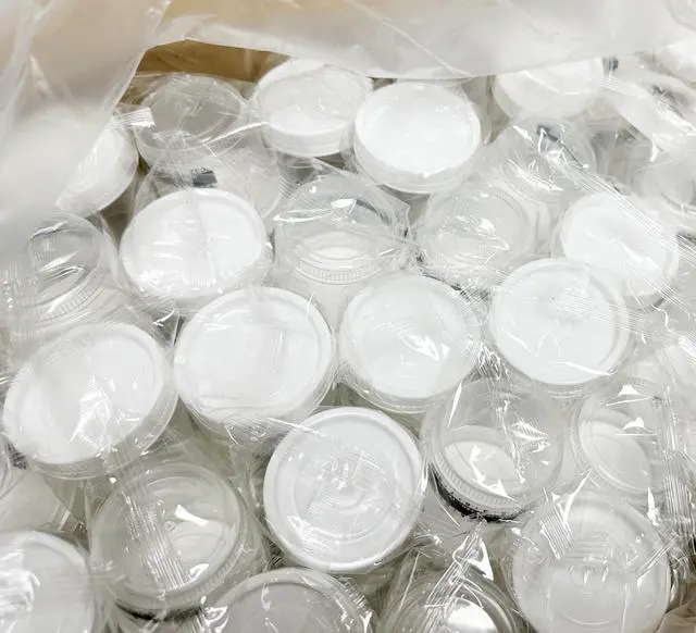 Alt view image 5 of 5 - Sterile Urine Specimen Cups with Lids | 300 Pack | 90 ML Individually Wrapped Urine Collection, Temperature Strip, Graduation Scale