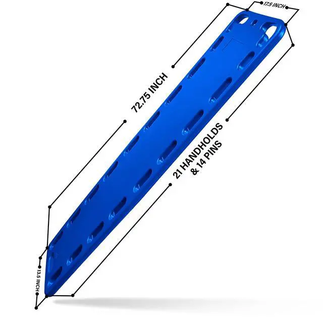 Alt view image 3 of 6 - Spine Board Stretcher Backboard for Patient - EMT Backboard Immobilization Portable Patient Transport Rescue Lightweight PE Plastics Ambulance Stretcher Gurney, Blue