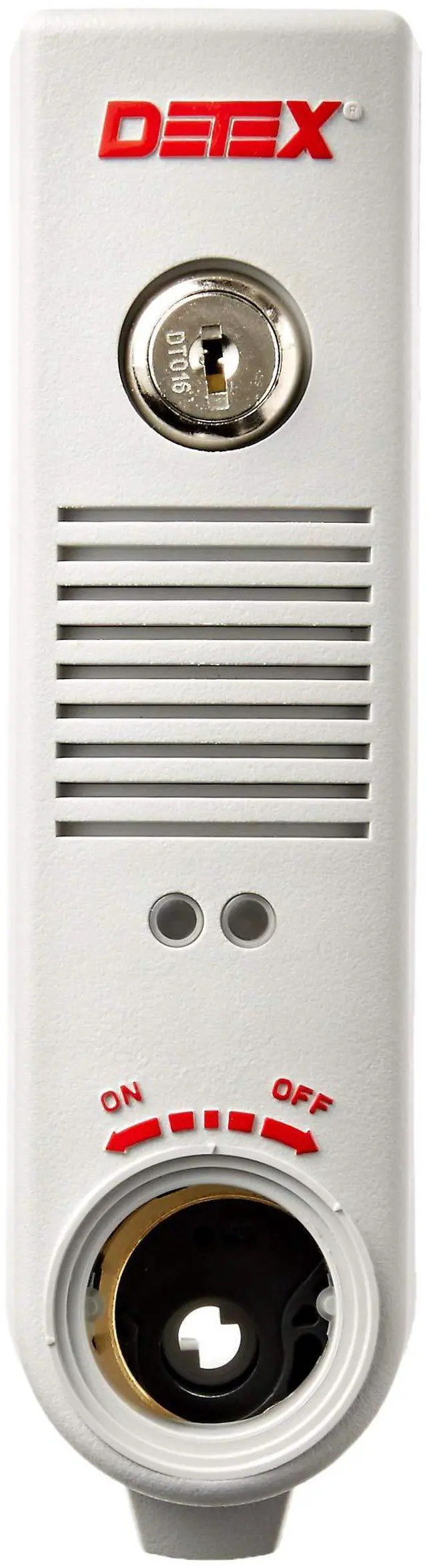 Main image of EAX-500 Grey Surface Mounted Exit Alarm Piezo Horn Battery Powered Door or Wall Mount Exit Alarm, 2.10" W x 2.375" D x 7.70" L