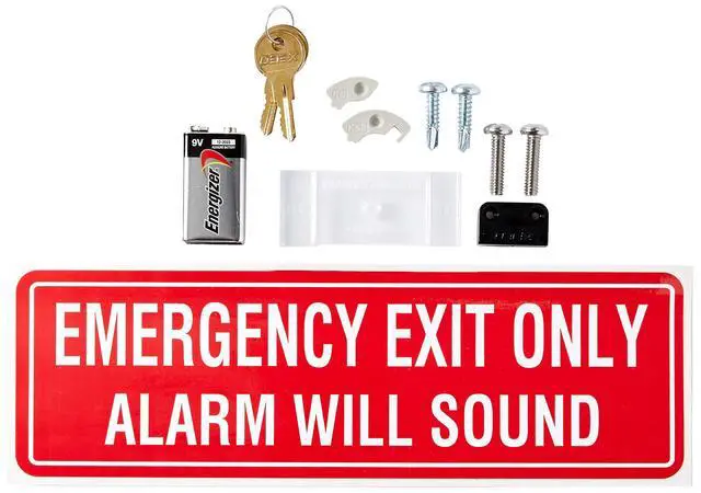 Alt view image 3 of 4 - EAX-500 Grey Surface Mounted Exit Alarm Piezo Horn Battery Powered Door or Wall Mount Exit Alarm, 2.10" W x 2.375" D x 7.70" L