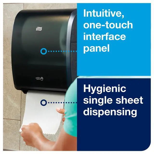 Alt view image 2 of 6 - Electronic Paper Towel Dispenser, Black, H80, Durable with One-at-a-Time Dispensing, 771828