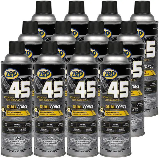 Main image of 45 Dual Force Multi-Purpose Lubricant and Penetrant Aerosol - 14 oz (Case of 12) - 374301 - Professional Formula Dual Purpose, Low Odor, Optimal Lubrication, Reduces Friction and Wear