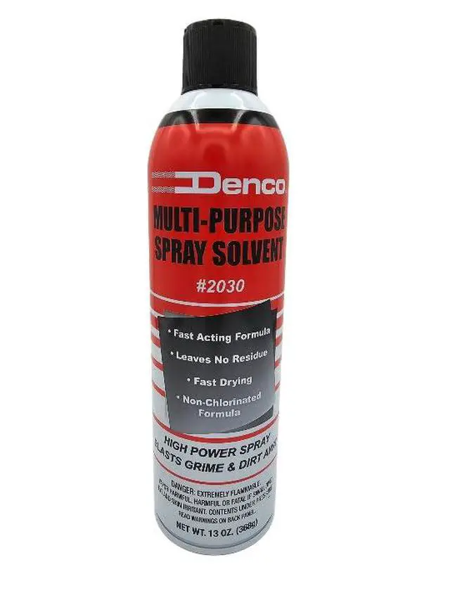 Alt view image 3 of 4 - #2030 Denco Multi-Purpose Spray Solvent - Aerosol - Cuts Grime, Dirt, Grease, and Oily Debris - High Power Spray - Non-Chlorinated - Low Odor - Fast Acting - 13oz Net Wt - 12 Per Case (48)