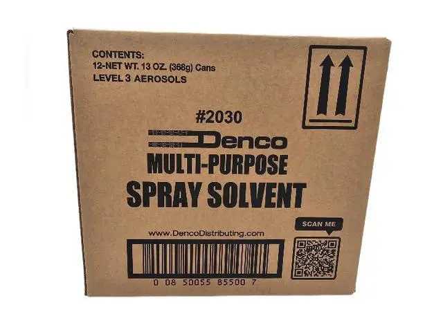 Alt view image 4 of 4 - #2030 Denco Multi-Purpose Spray Solvent - Aerosol - Cuts Grime, Dirt, Grease, and Oily Debris - High Power Spray - Non-Chlorinated - Low Odor - Fast Acting - 13oz Net Wt - 12 Per Case (48)