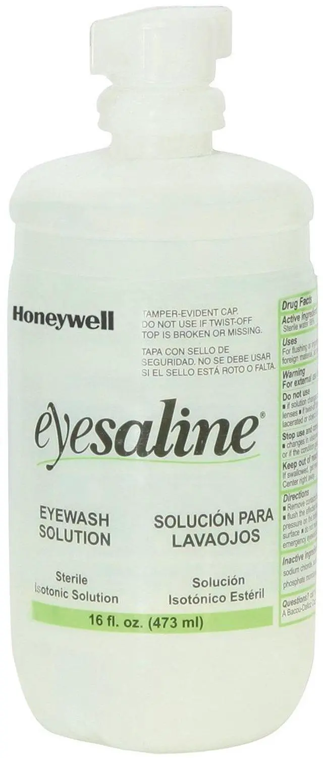 Main image of Emergency Eyewash 32-000454-0000 Eyesaline Wall Station Refill Bottles, 16 oz. (Pack of 12)