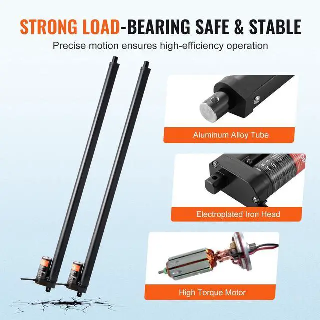 Alt view image 5 of 6 - 2PCS Linear Actuator Kit, 30 Inch High Speed 0.35"/s Linear Motion Actuator 110V, 220lbs/1000N Linear Actuator for TV/Table/Sofa Lifting, IP54 Protection - Wireless Remote Control Included