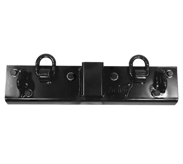 Alt view image 6 of 6 - 4 Pack 5-1/2"x22" Black Tractor Bucket Grab Hooks Bolt 2" Hitch Receiver for Deere 1025R 2320 2520 2025R 2032R 2038R 3032E 4010 Tractor Bolt-on Plate w/D-Ring & Grab Hooks - 4,700 lbs