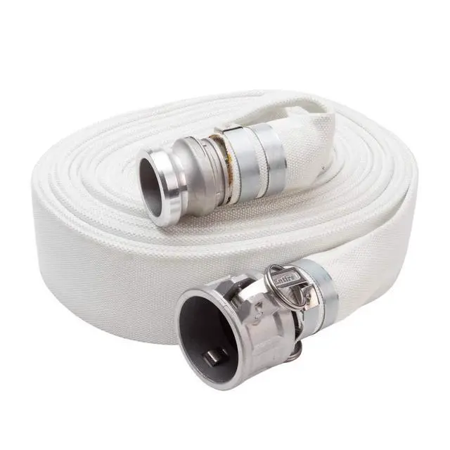 Alt view image 4 of 6 - White 2 inches x 50' Single Jacket Camlock (Cam and Groove) Mill Discharge Hose
